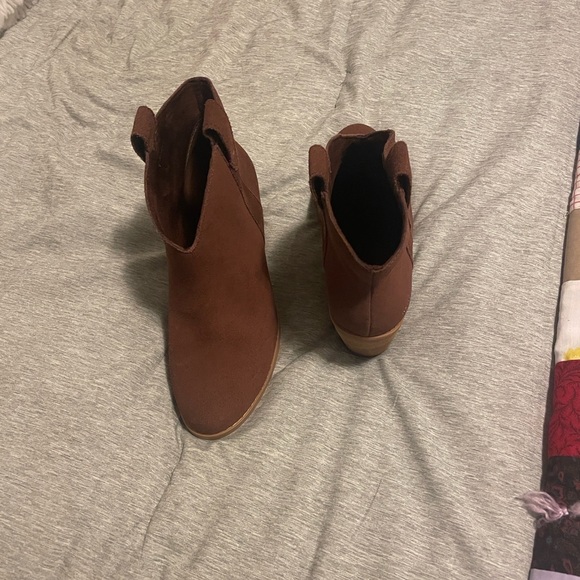 Toms Chocolate Suede Ankle Booties - Picture 6 of 8